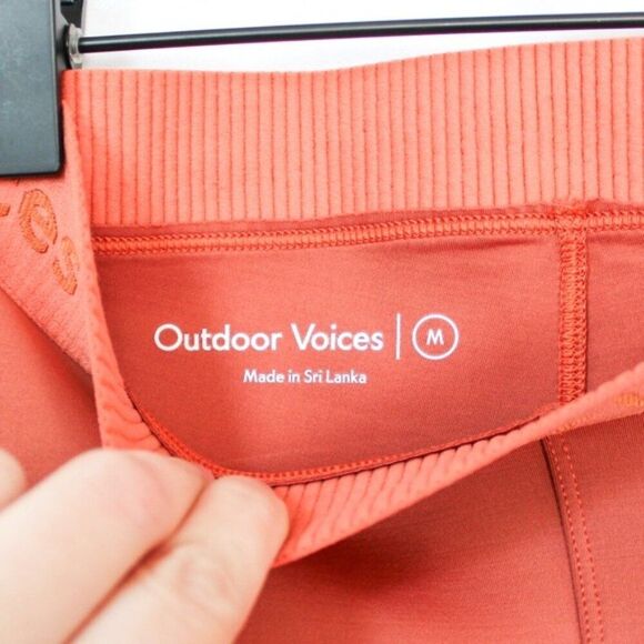 NWOT Outdoor Voices High Waisted Smooth 7/8 Leggings Orange Russet Logo Medium - Picture 9 of 10